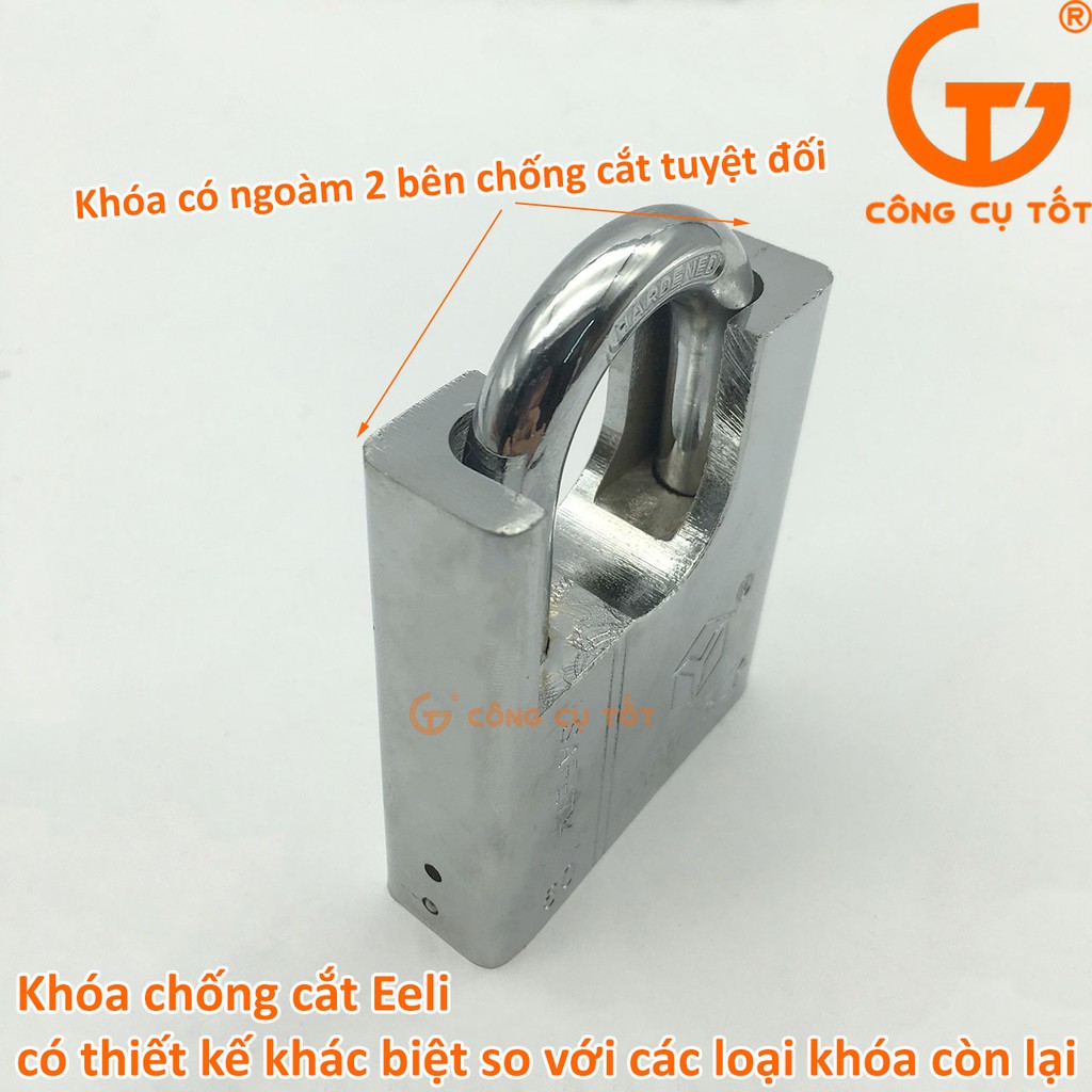 Khóa chống cắt chìa muỗng thép trằng không gỉ  YL