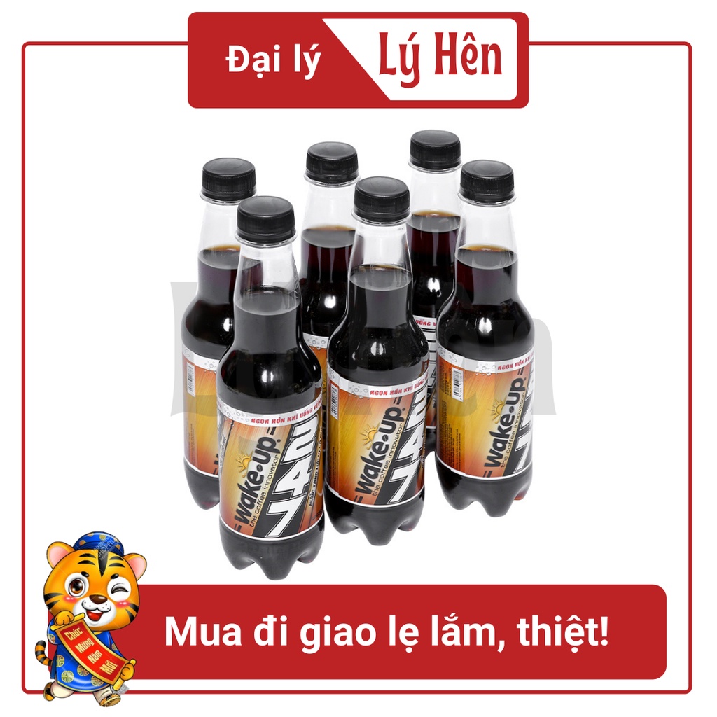 Thùng 24 Chai Nước Tăng Lực Vị Cà Phê Wake Up 247 Chai Nhựa PEP 330ml HSD Date Luôn Mới