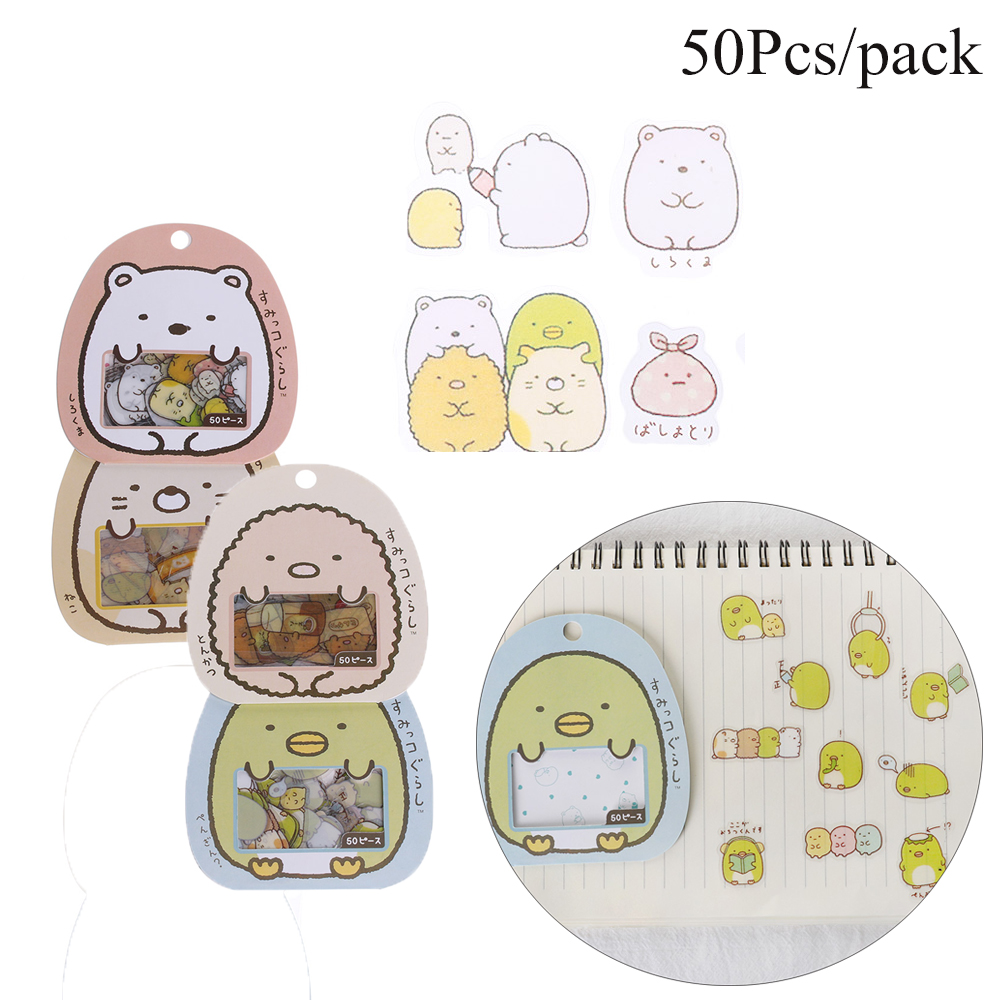 Set 50 miếng dán dễ thương dùng trang trí sổ lưu niệm