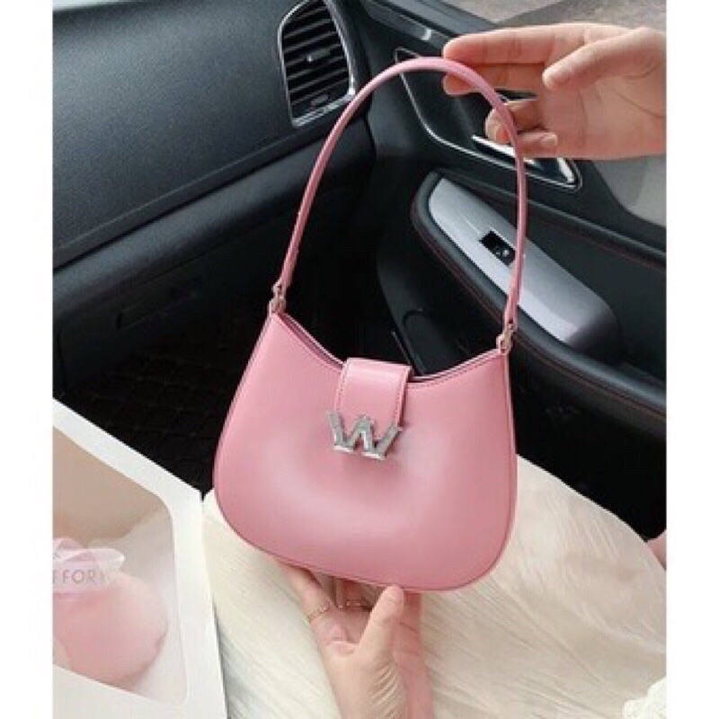 Túi Kẹp Nách Chữ W Cúc Bấm Kèm Dây Dài Đeo Chéo Sz 21