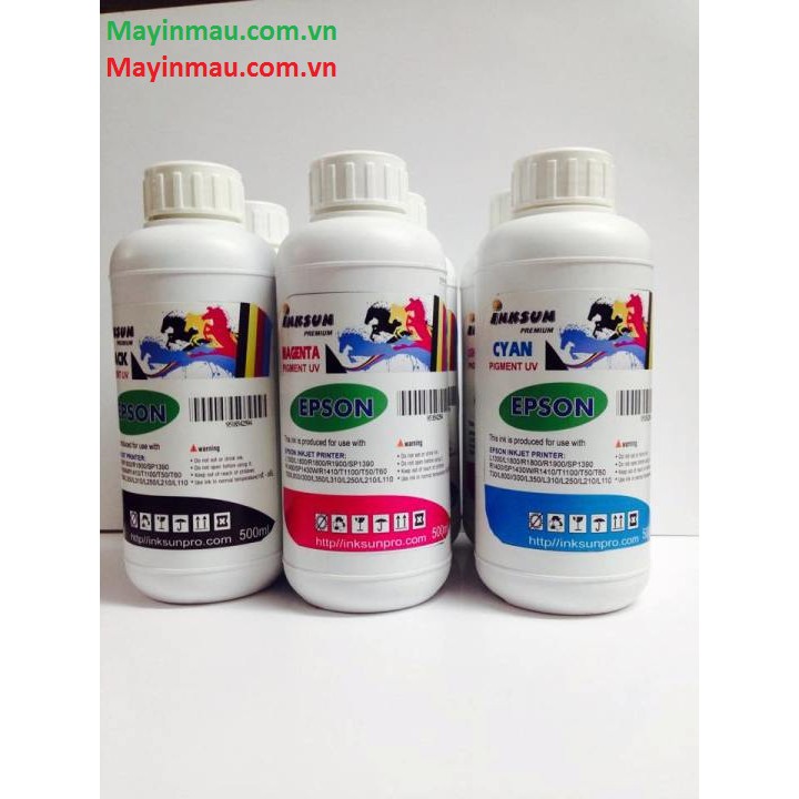 Mực Pigment UV 500ml _Mực dầu 500ml bán lẻ màu