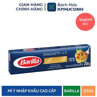 Mỳ barilla sợi hình ống các cỡ Spaghetti 200g KPHUCSINH - Hàng Chính Hãng