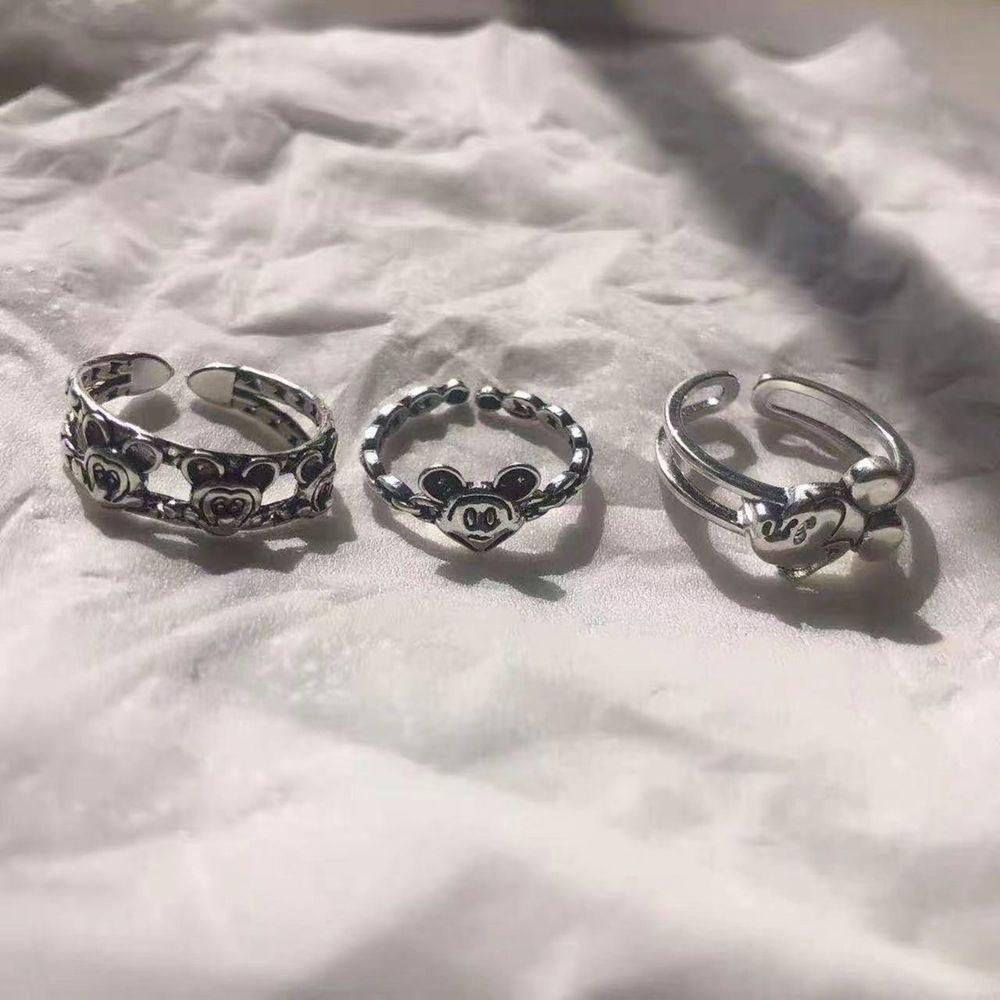 JARRED Nhẫn Hở Họa Tiết Dây Xích Cổ Điển Có Thể Điều Chỉnh