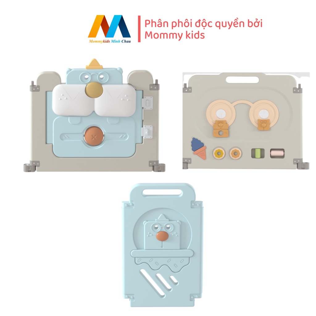 Quây cũi nhựa nguyên sinh cho bé MommyKids Minh Chau ,mẫu ông già tặng 100 bóng nhựa, 1 thảm