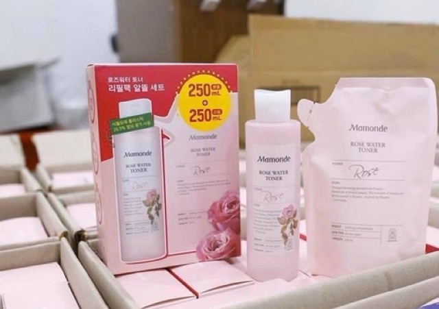 Set Nước hoa hồng Mamonde Rose Water Mamonde 500ml