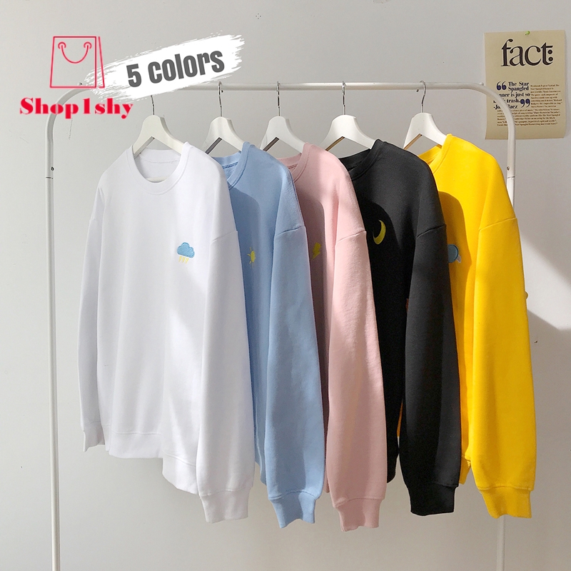 Moon and sun print fashion Athletic Closure Men's Pullover Sweatshirt | BigBuy360 - bigbuy360.vn