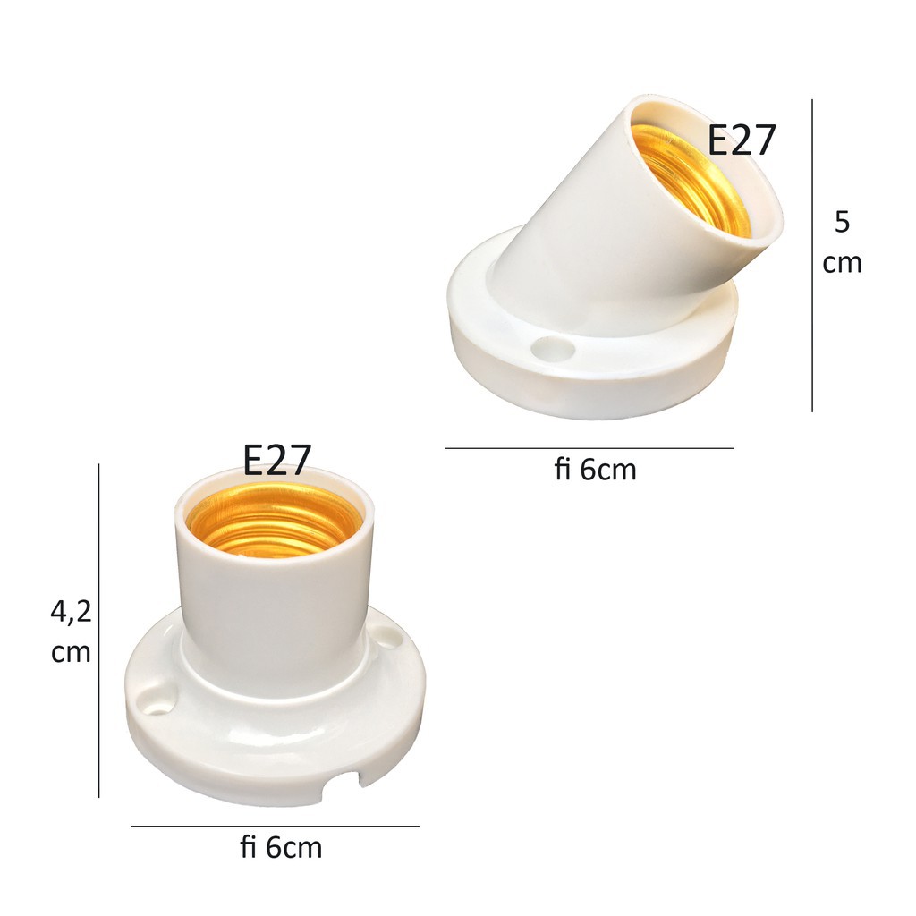 Đui Xoáy Ốp Trần, Đui Ngồi, Đui Chếch, Đui đèn E27 đui xoáy 27mm chếch chéo góc 45 độ gắn tường LED CITY | BigBuy360 - bigbuy360.vn