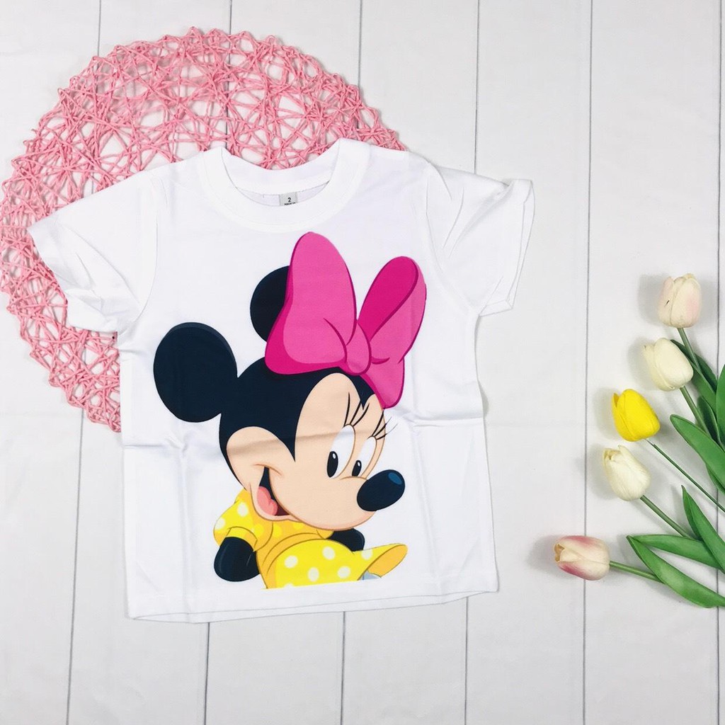 Áo bé gái hình chuột Mickey