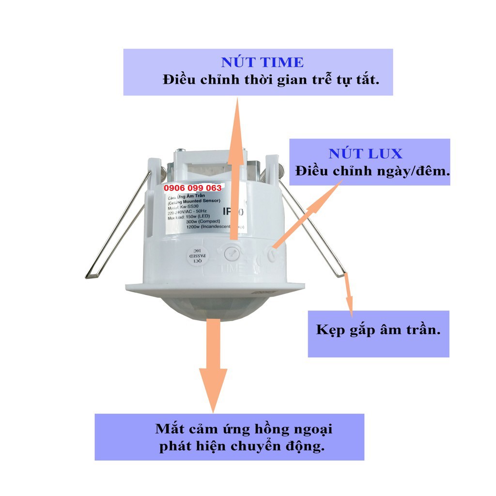 [Mẫu RT317] CÔNGT TẮC ÂM TRẦN CẢM ỨNG CHUYỂN ĐỘNG THÔNG MINH [ SS302 ]