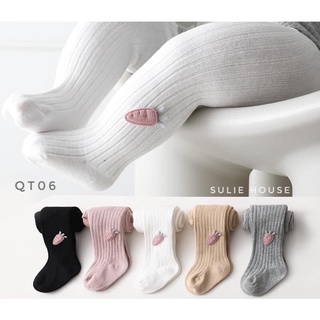  Sulie House- Quần legging gân tăm quần len lót lông cho bé gái – Quần tất có bàn mặc váy mùa đông 