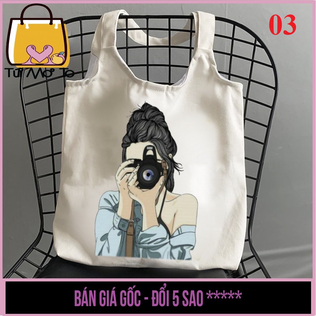 [Nhận In Theo Mẫu] 100 Mẫu Hot Nhất Túi Tote Vải Canvas Đẹp Cực Hot Có Khóa Miệng