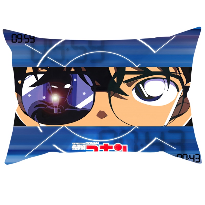 Vỏ Gối Hình Chữ Nhật In Hình Thám Tử Conan Một Mặt Trang Trí Nhà Cửa