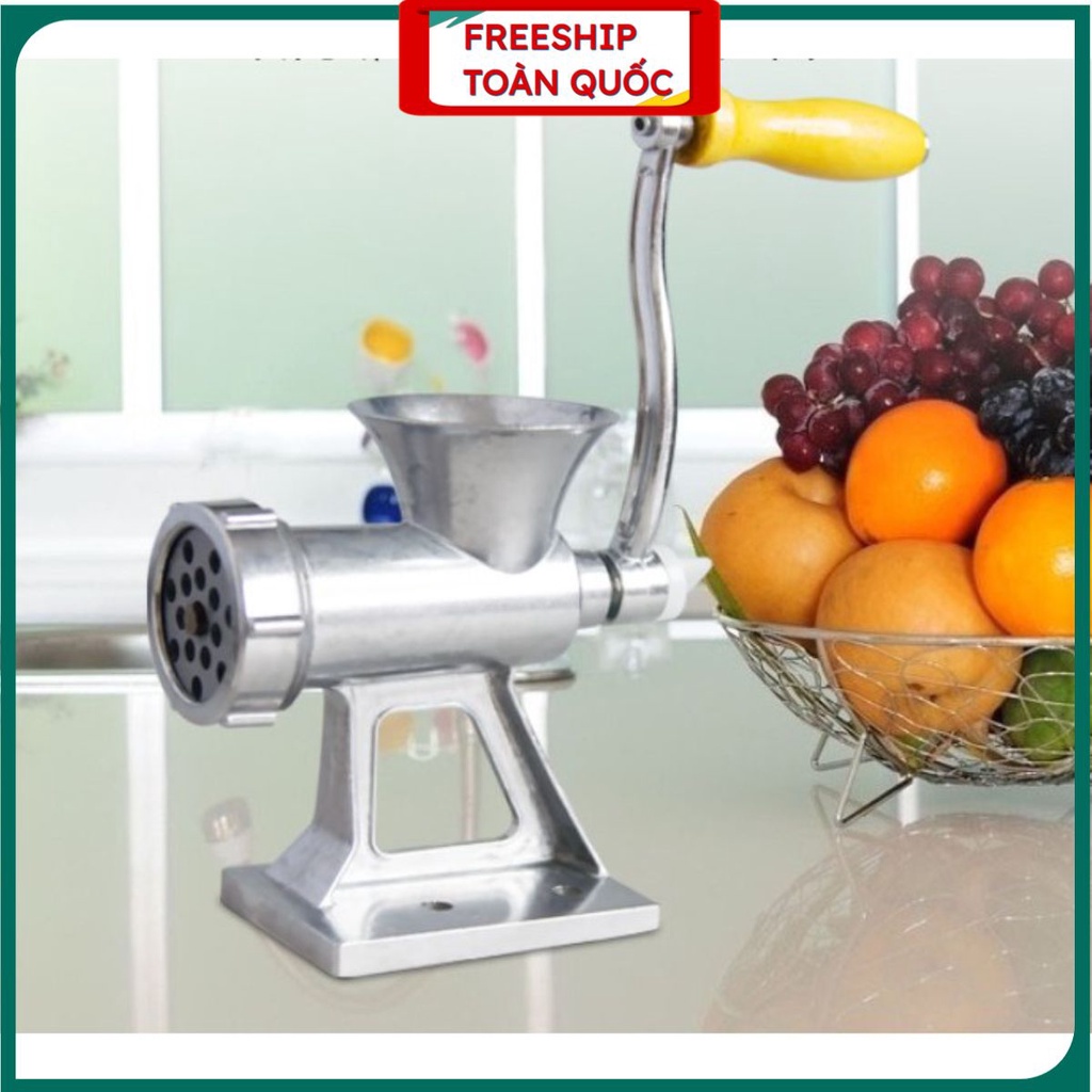 Máy say thịt bằng tay nhồi xúc xích lạp sườn - Máy xay thịt đa năng bằng gang nhồi xúc xích siêu bền siêu tiện lợi . .