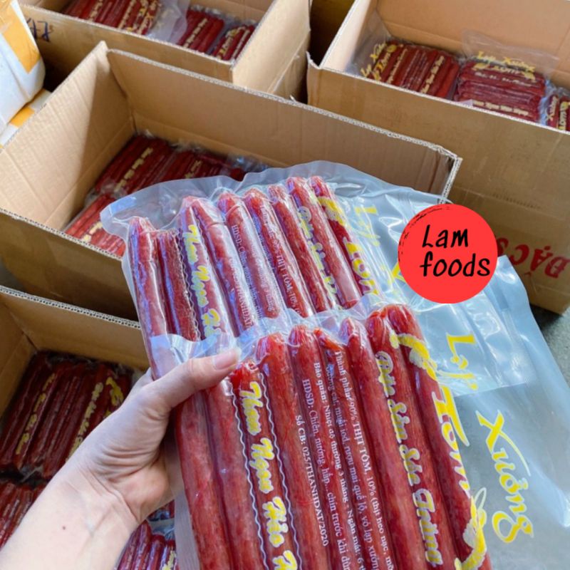 1 kg Lạp Xưởng Tôm Đặc Sản Sóc Trăng date mới, giá sỉ