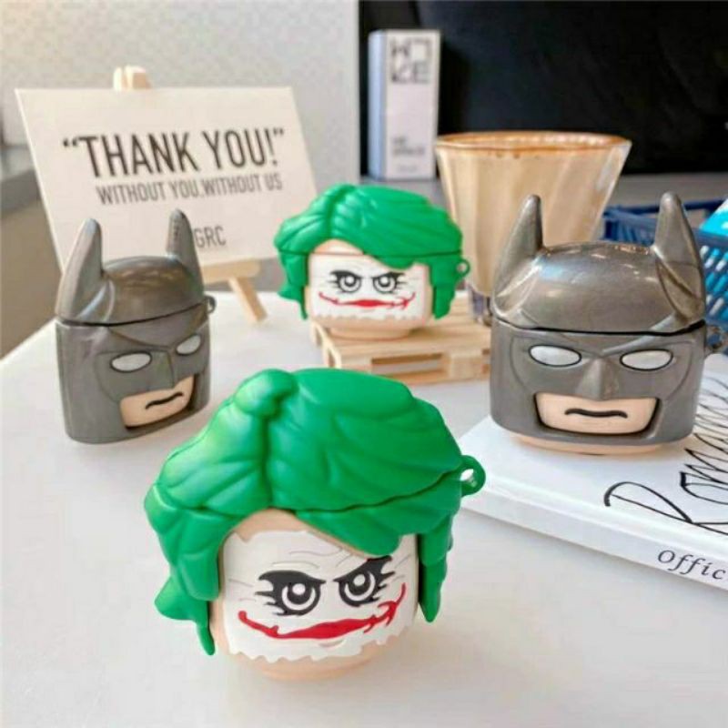 Case bảo vệ Airpods Pro/1/2 Joker súp lơ xanh mẫu 5 batman người dơi DC comics phiên bản giáp nhũ/ among us