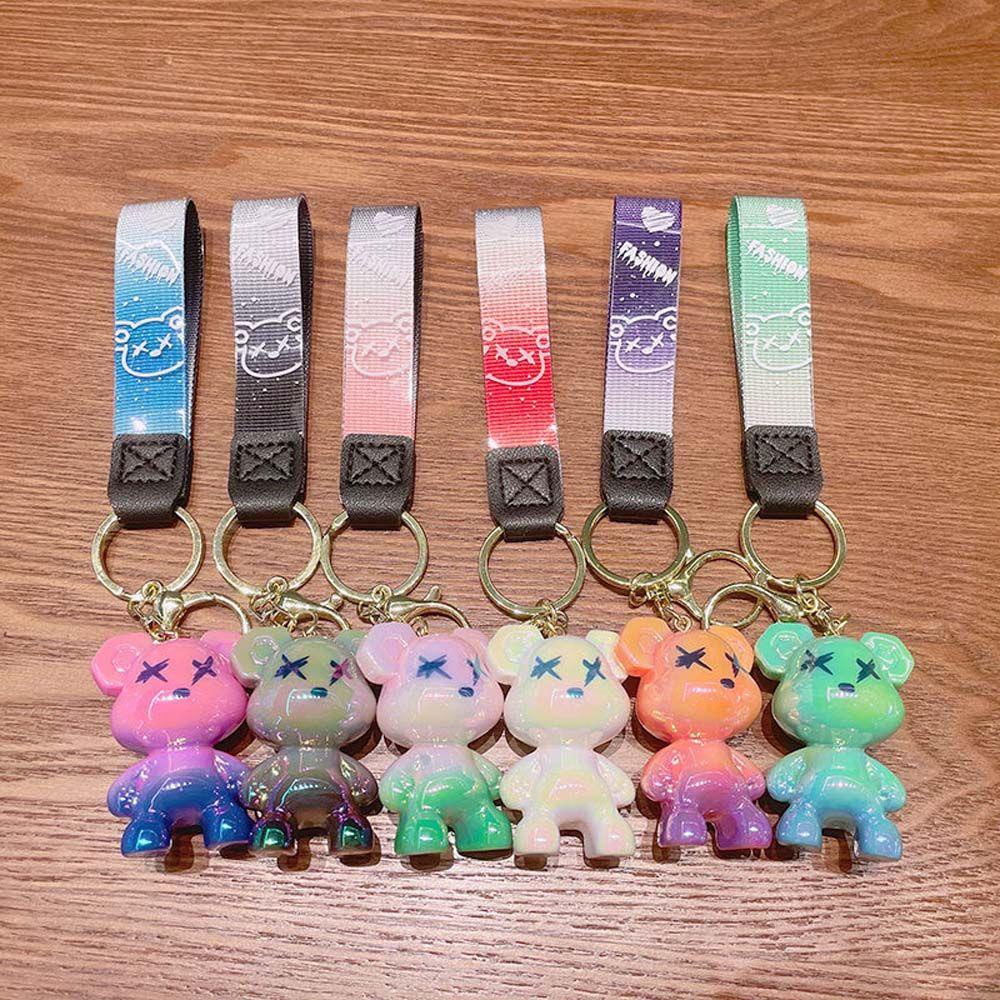 DARNELL Móc Khóa Hình Gấu Bông Màu Gradient Dễ Thương