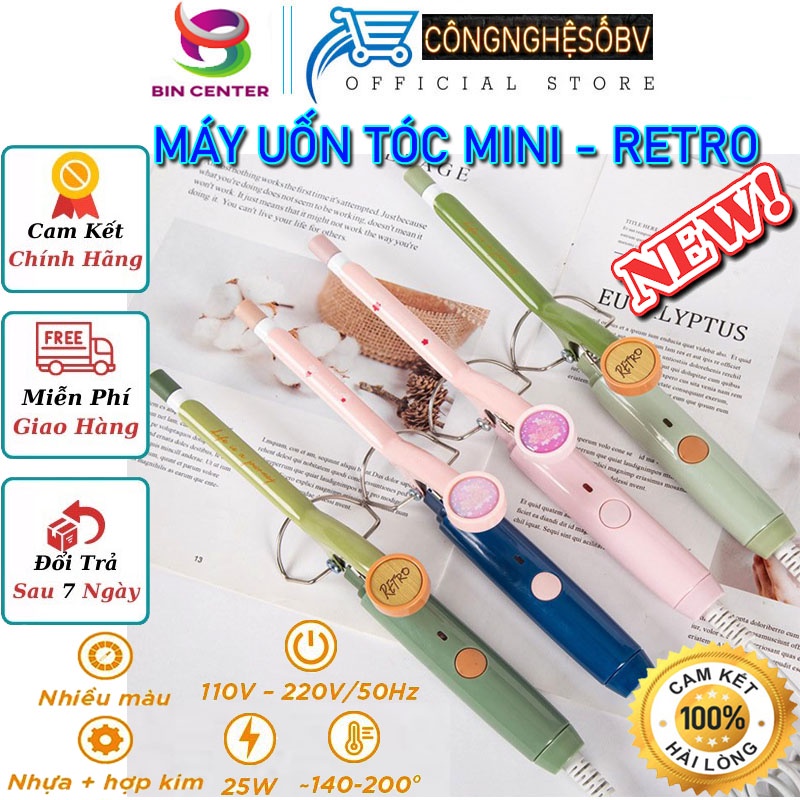 [Hàng Mới - Giảm Thêm 12%] Máy uốn tóc xoăn tự động Retro 9mm, tạo kiểu dáng cho tóc dễ dàng tiện lợi, Máy làm xoăn tóc