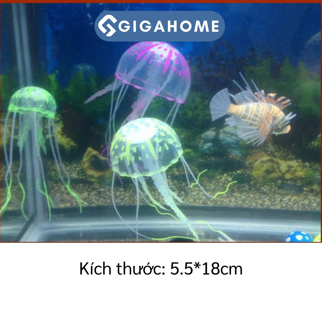 Sứa Giả Trang Trí Bể Cá, Hồ Cá Mini Phát Sáng Nếu Tiếp Xúc Với Đèn GIGAHOME 4942