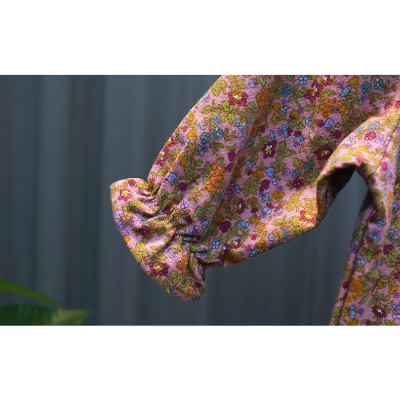 Áo Liền Quần Dáng Rộng Phong Cách Phương Tây Thời Trang Xuân Thu Mới Cho Bé Gái