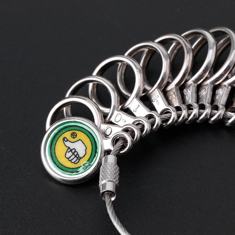 ✿INF✿Finger Ring Size Tools Easy To Use 0-13 Finger Ring Metal Sizer Gauge Measure Jewelry