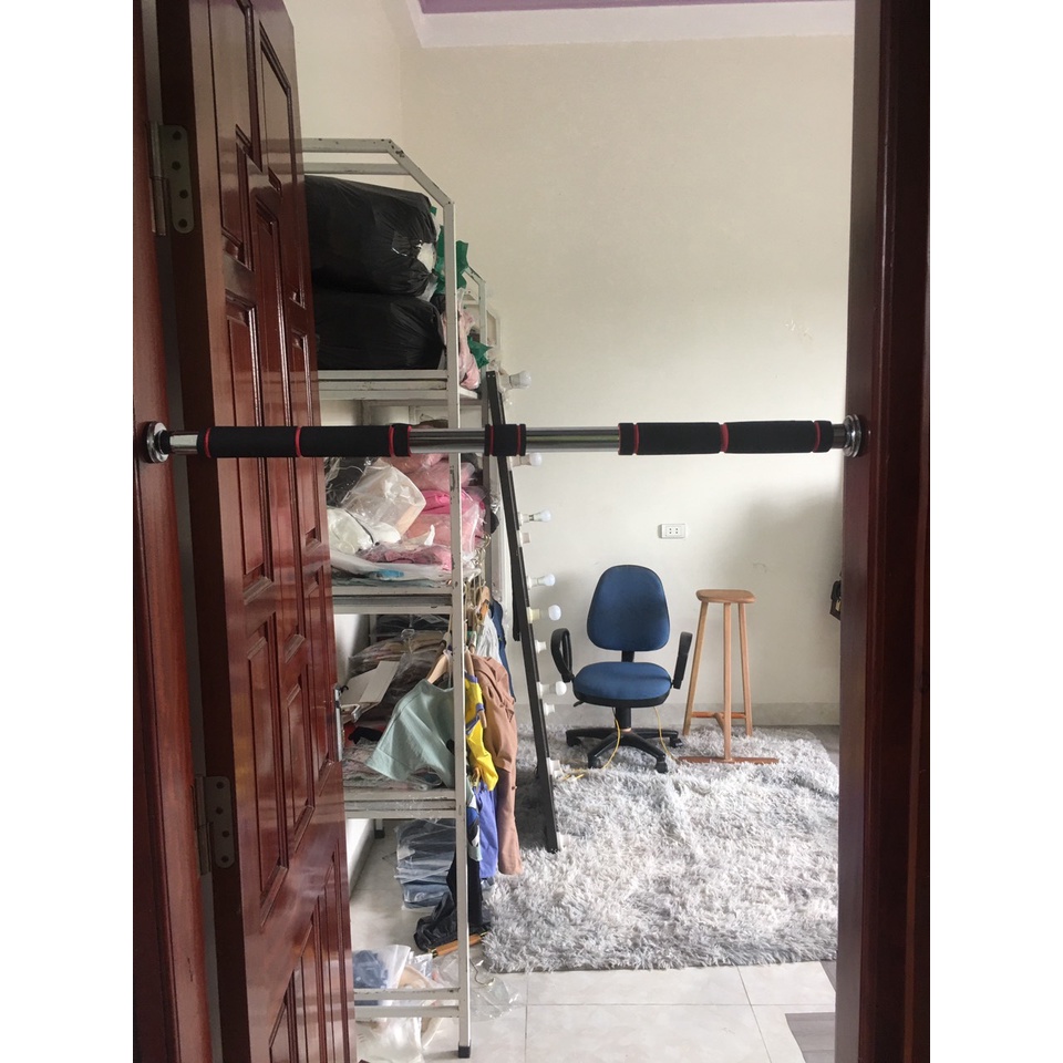 Thanh tập xà đơn treo tường gắn cửa nhiều cỡ từ 60-130cm kích thước có thể tùy chỉnh phù hợp tập gym tại nhà