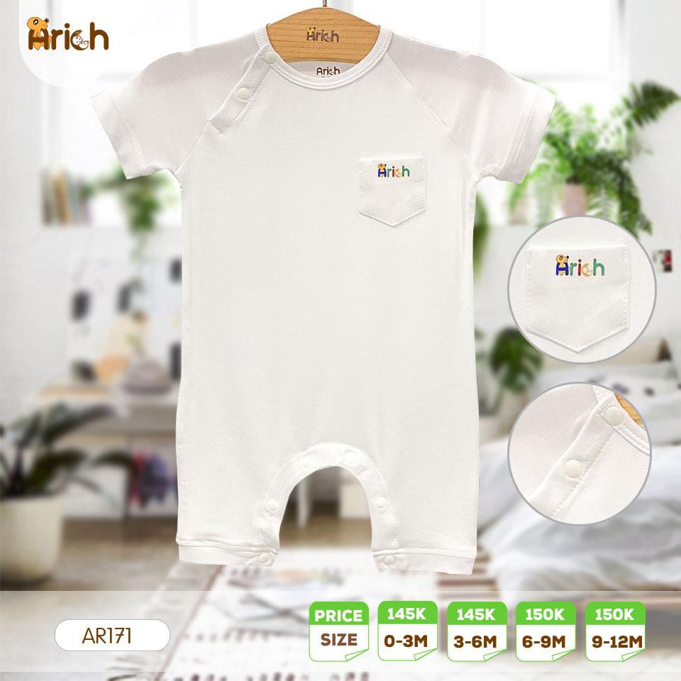 [Mã SKAMCLU8 giảm 10% cho đơn từ 100K] Body cộc trơn 0-12M SỢI TRE Arich