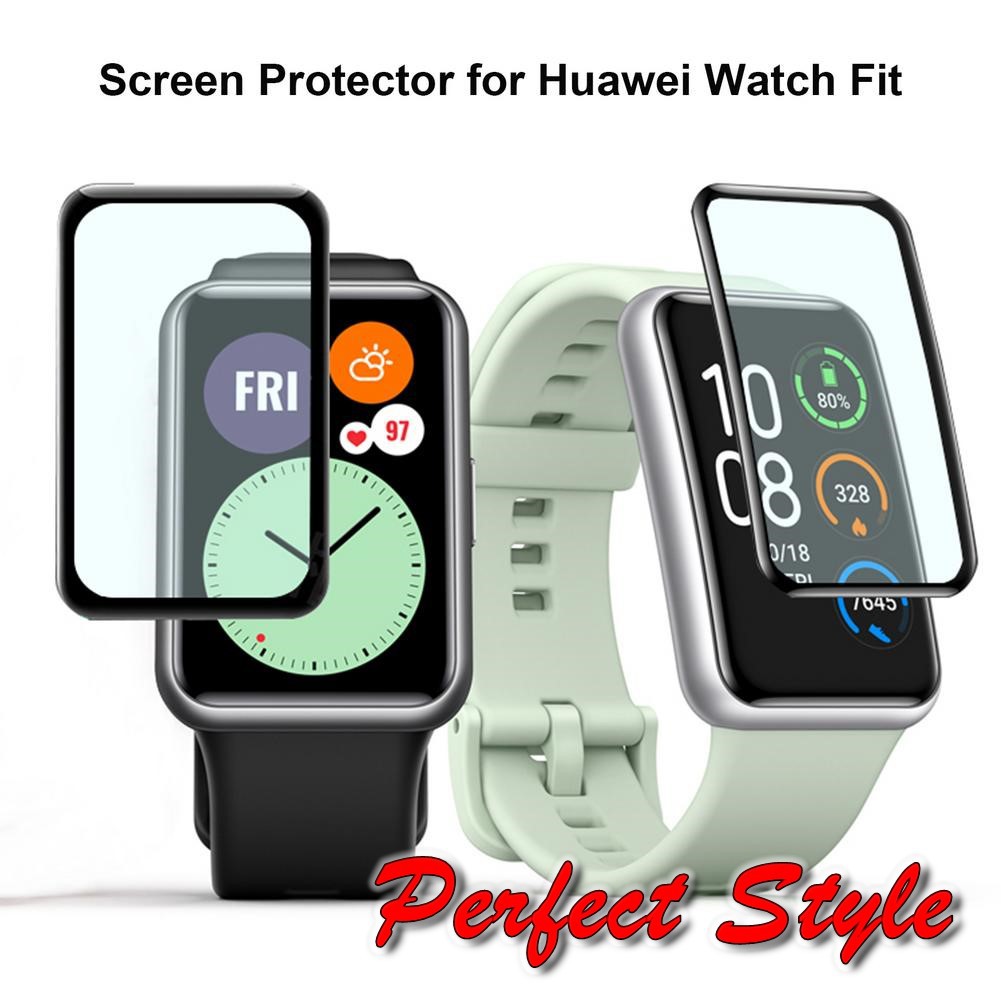 Miếng Dán 3D Full màn hình bảo vệ mặt đồng hồ  Huawei Watch Fit Huawei Watch Fit es Honor Band 6