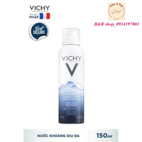 [HÀNG CHÍNH HÃNG] Nước Khoáng Dưỡng Da Vichy Mineralizing Thermal Water 50ml - 150ml - 300ml_B&B shop