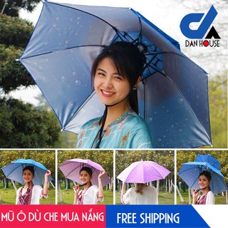 Mũ Ô Dù Rảnh Tay – Che mưa, nắng, câu cá, chống tia UV siêu tiện lợi
