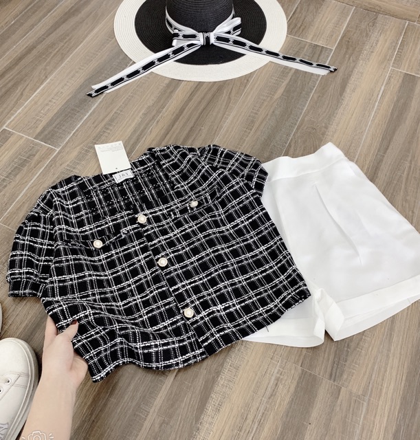 Set áo dạ mix quân sôc sang chảnh