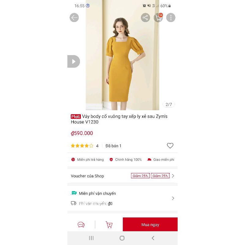 Váy body Zym's house