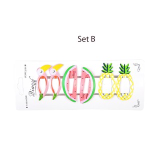 Set kẹp tóc trái cây mùa hè
