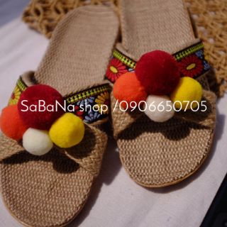 Dép cói cục bông mẫu mới