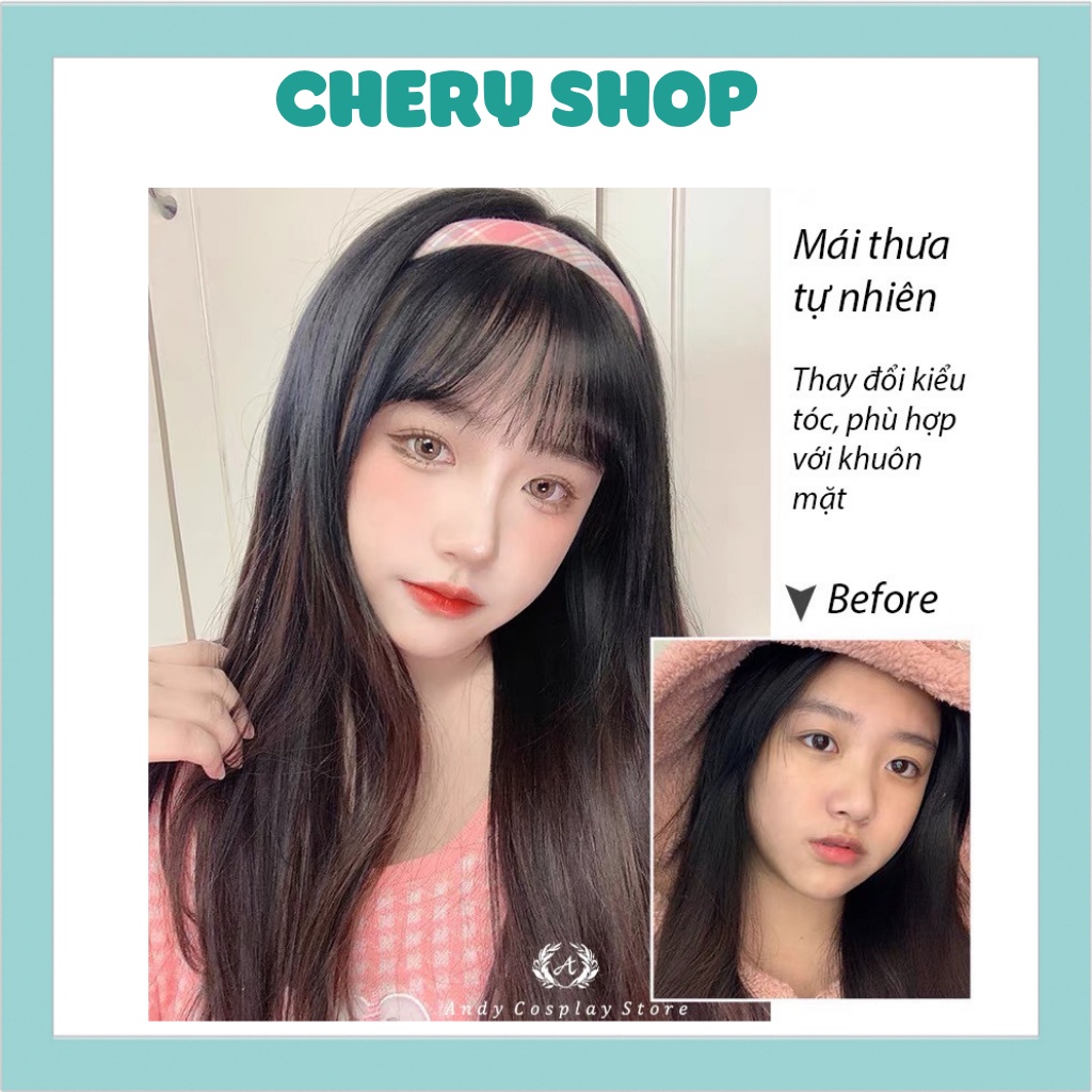 Tóc mái giả❤️❤️ FREESHIP ❤️❤️ mái thưa tóc thật 100%