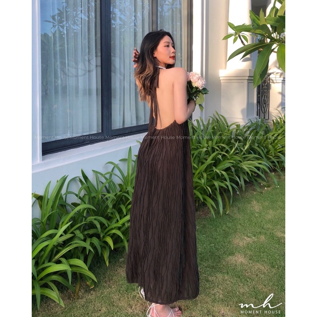 ĐẦM MAXI YẾM , vải thun gân sóng, có lót, váy hàng thiết kế ,freesize