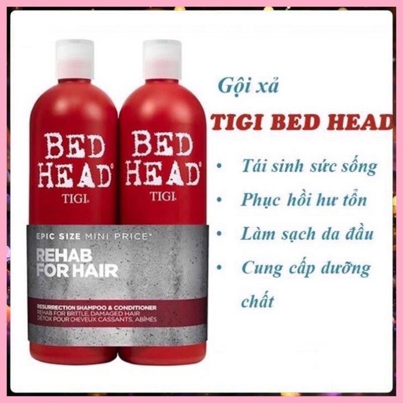 DẦU GỘI ĐẦU / TIGI /  CẶP DẦU GỘI XẢ TIGI ĐỎ MỸ [bé súp]