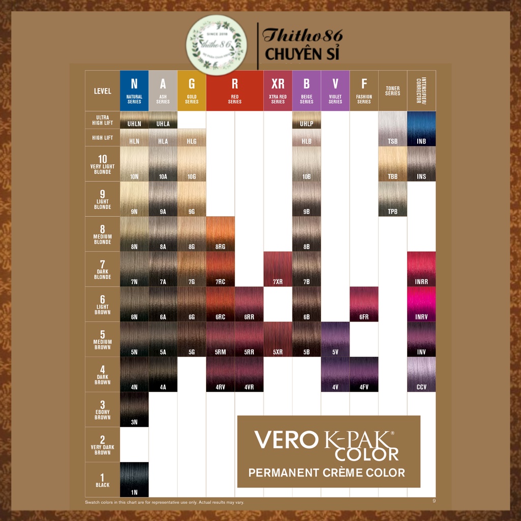 Natural Series - Màu nhuộm tóc JOICO Vero K-Pak Color 74g ( Tông màu tự nhiên )