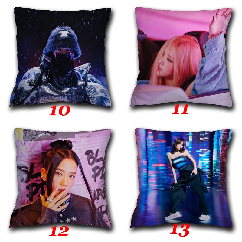 Vỏ Gối Polyester Một Mặt In Hình BLACKPINK Jisoo, Jennie, Ros Và Lisa Trang Trí Nhà Cửa