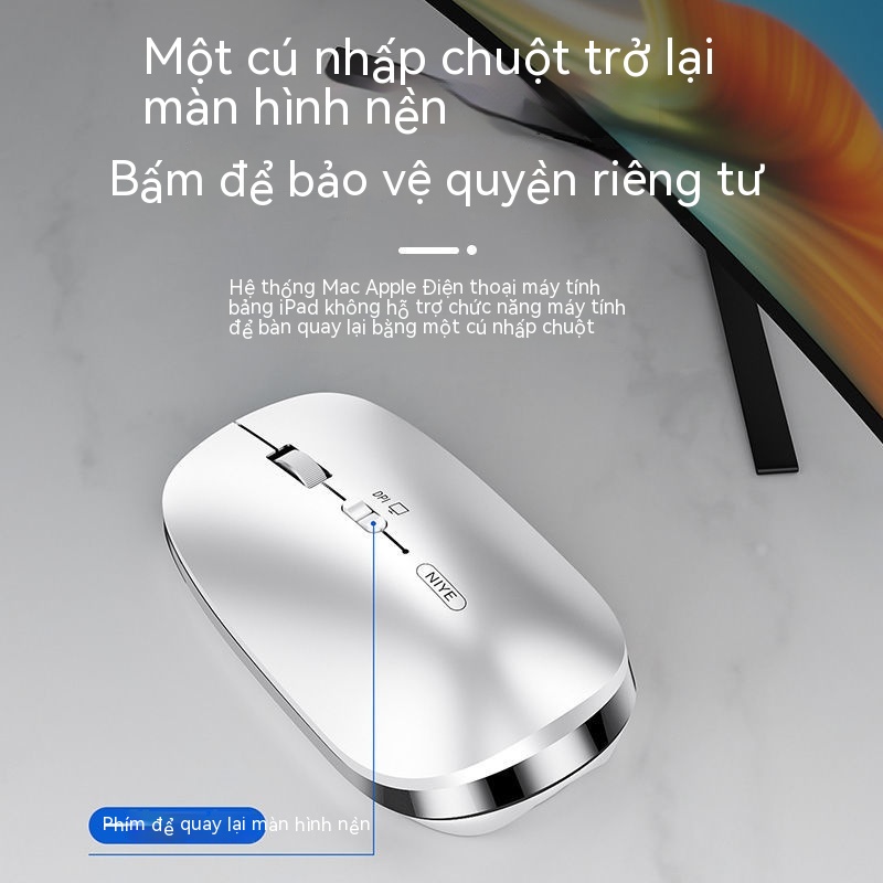 Chuột Bluetooth Không Dây Thông Dụng Phong Cách Mới Cho Văn Phòng Chơi Game Laptop