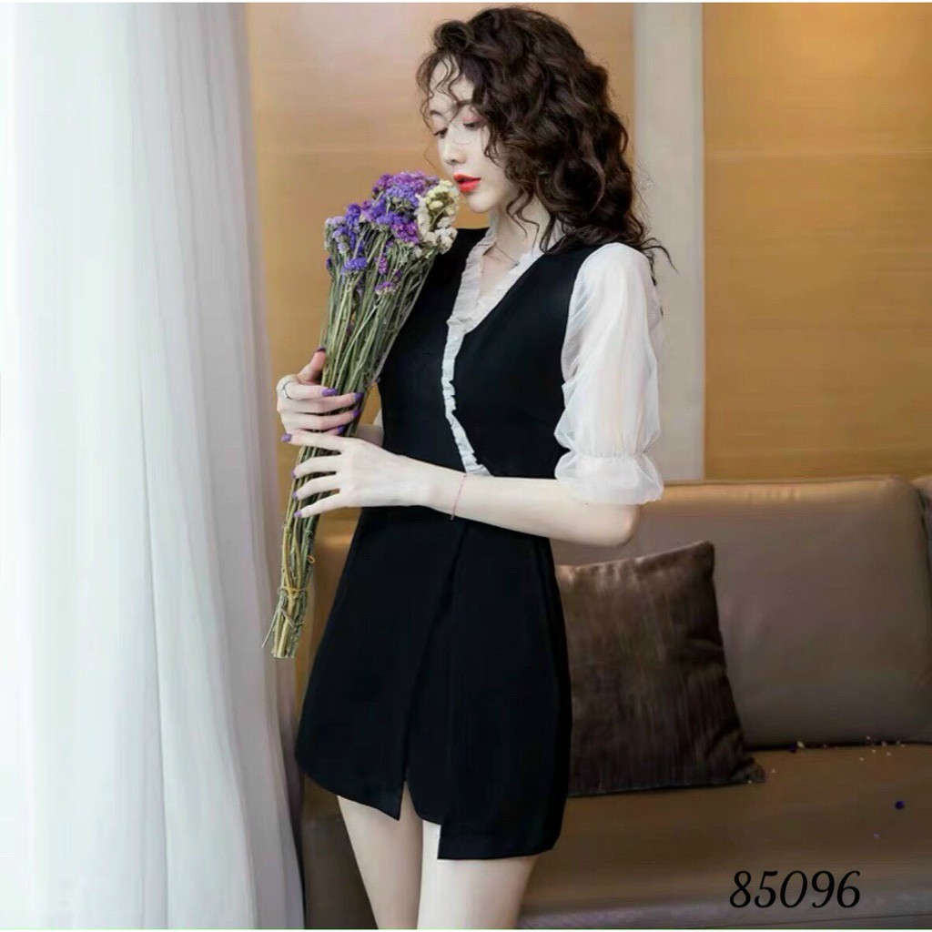 Váy Nữ Đẹp Trẻ Trung, Đầm Phối Tay Voan Siêu Xinh Phong Cách Hàn Quốc Thời Trang Nữ Hoàng Nhi | BigBuy360 - bigbuy360.vn