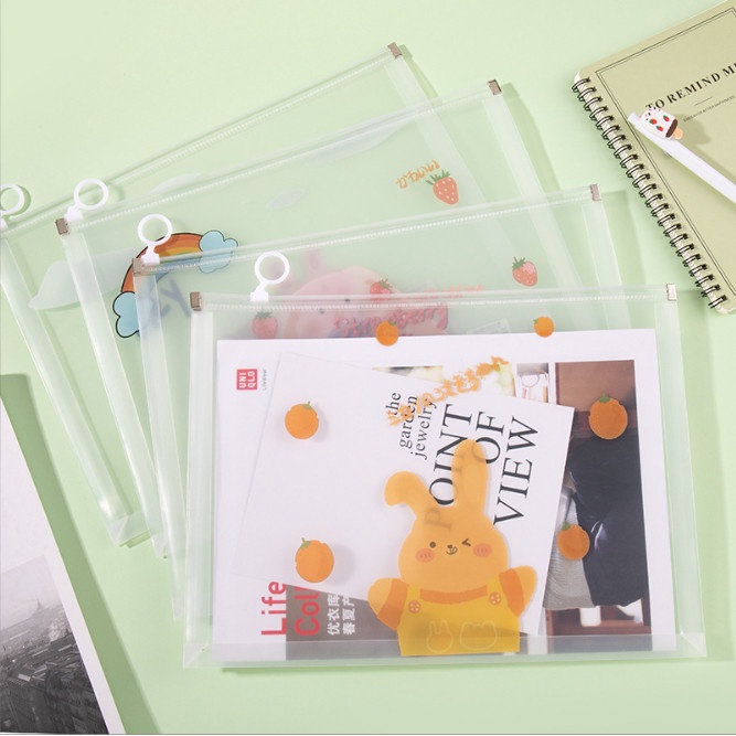 Túi Zip đựng tài liệu, bài kiểm tra A4 hình thú siêu cute BAG U TUIZIPCUTE