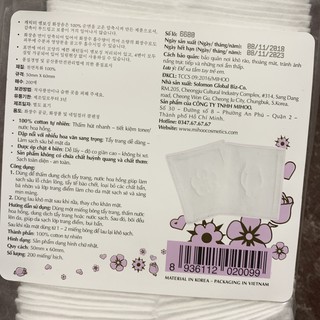 Bông tẩy trang Mihoo 200 miếng #0099