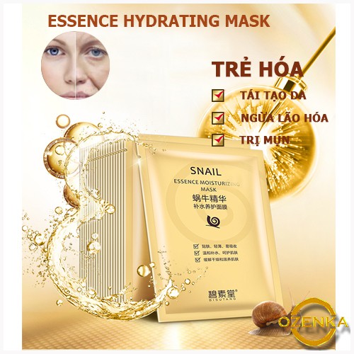 Mặt nạ dưỡng da cấp ẩm snail gold nội địa Trung Quốc NAMA 031.