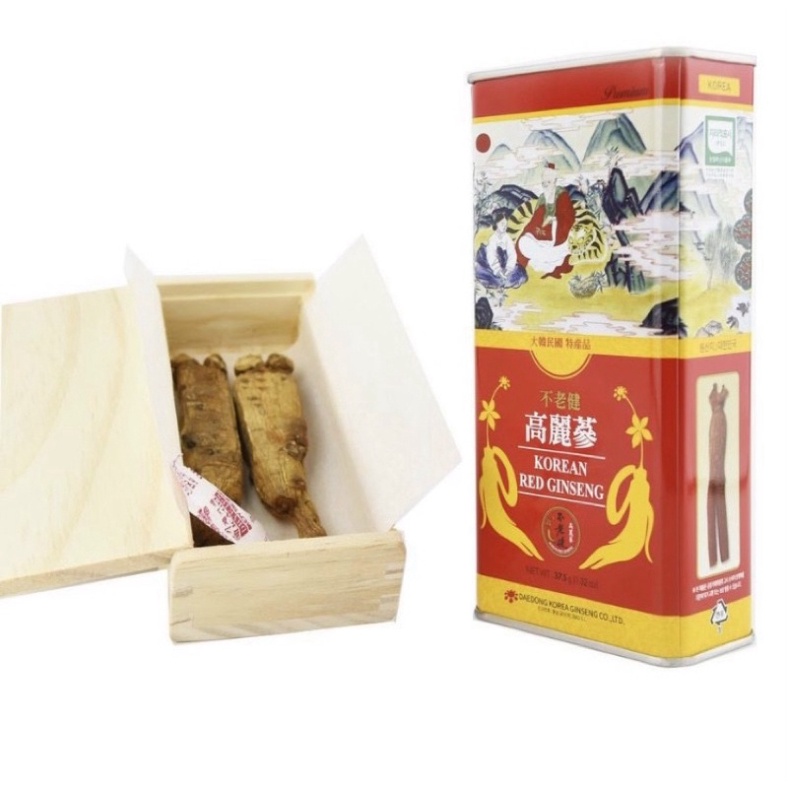 Hồng Sâm Củ Khô Thượng Hạng Daedong Hàn Quốc Hộp Thiếc 37,5gr