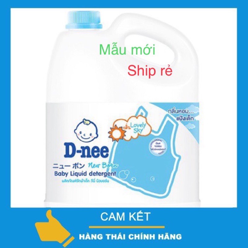 [Mã HC2405 giảm 10% đơn 250K] [Mã HCMST5 giảm 10K đơn 99K] Nước giặt dnee màu Xanh can 3 lít chính hãng thái lan