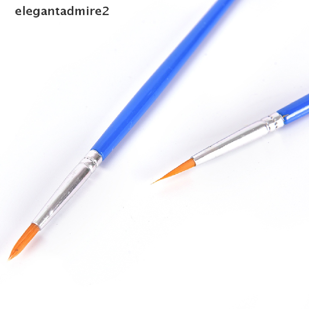 Set 10 Cọ Vẽ Tranh Màu Nước Đầu Tròn Bằng Nhựa Acrylic Set 10 Cọ Vẽ Màu Nước Đầu Tròn 10 Cái Po Tròn