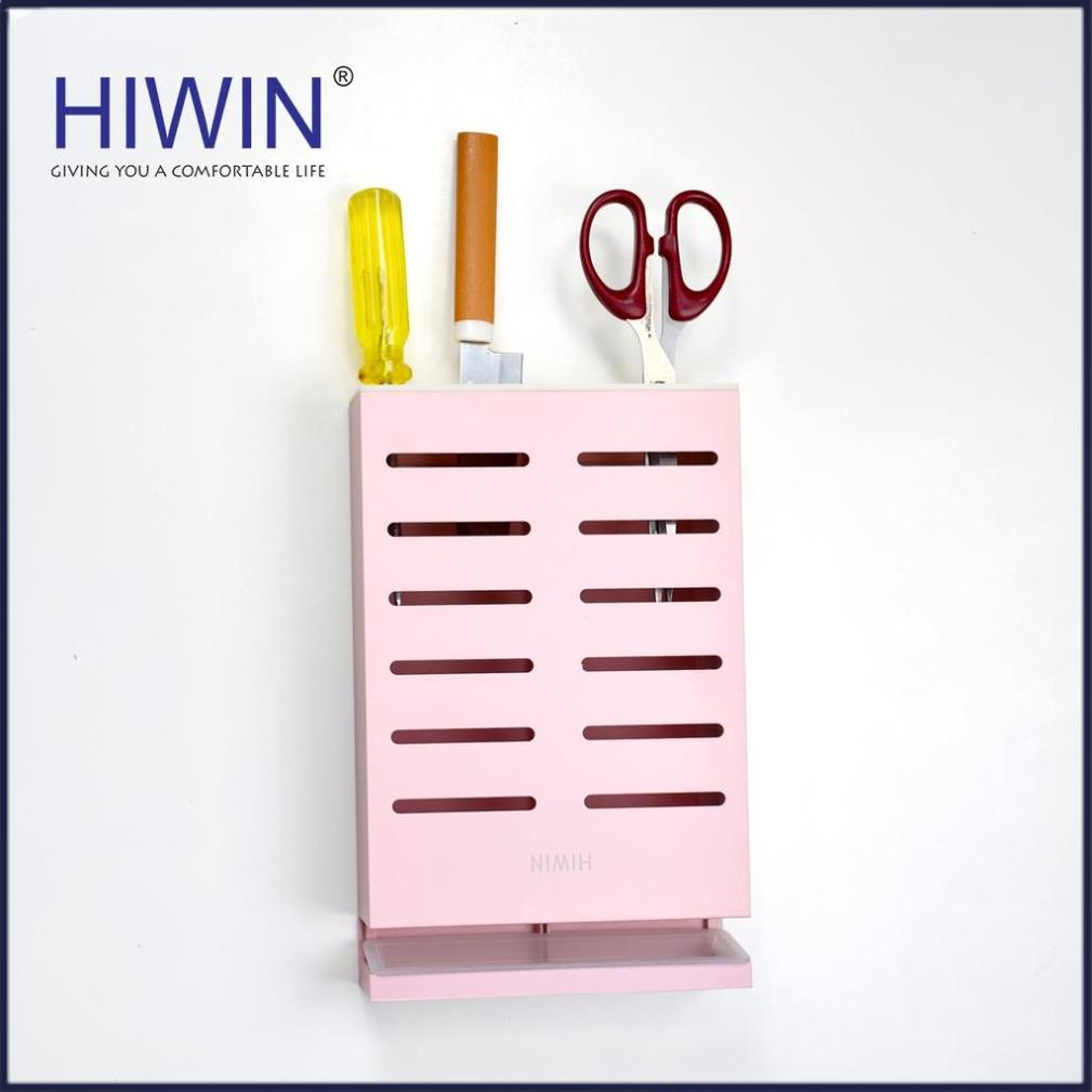 Kệ để dao, giá đựng đồ nhà bếp chất liệu hợp kim nhôm màu hồng cao cấp HIWIN K-003