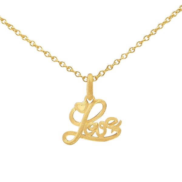 PRIMA Mặt Dây Chuyền Vàng 24K - BST Valentine Love - Chữ Love cách điệu - 111P1631