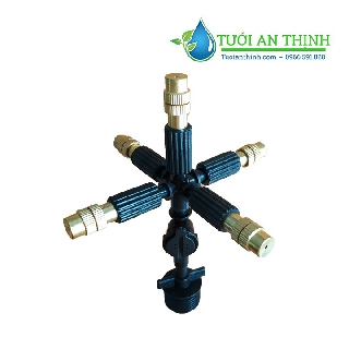Béc Tưới Phun Sương 5 Hướng Đồng ron SILICON- Có Van Chống Rỉ,Chân ren 21