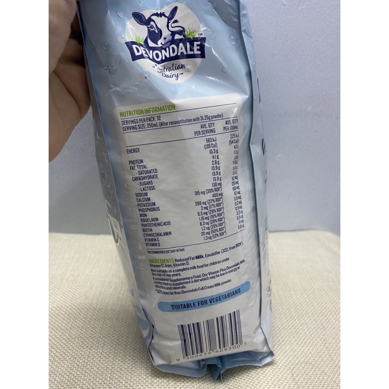 [HÀNG ÚC-CHUẨN 100%] Sữa bột Devondale Reduced Fat 1kg.